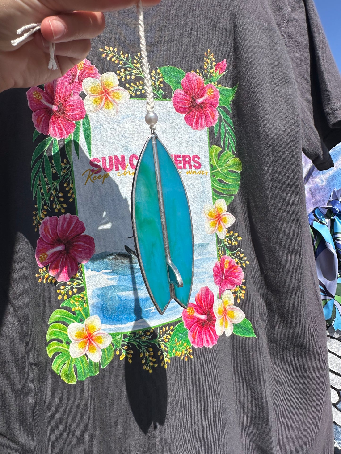 Earth Day Stained Glass Surfboard