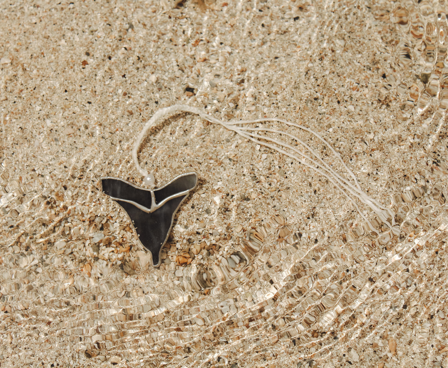 Shark Tooth Stained Glass Piece