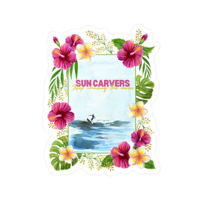 Tropical Water Color Logo Sticker