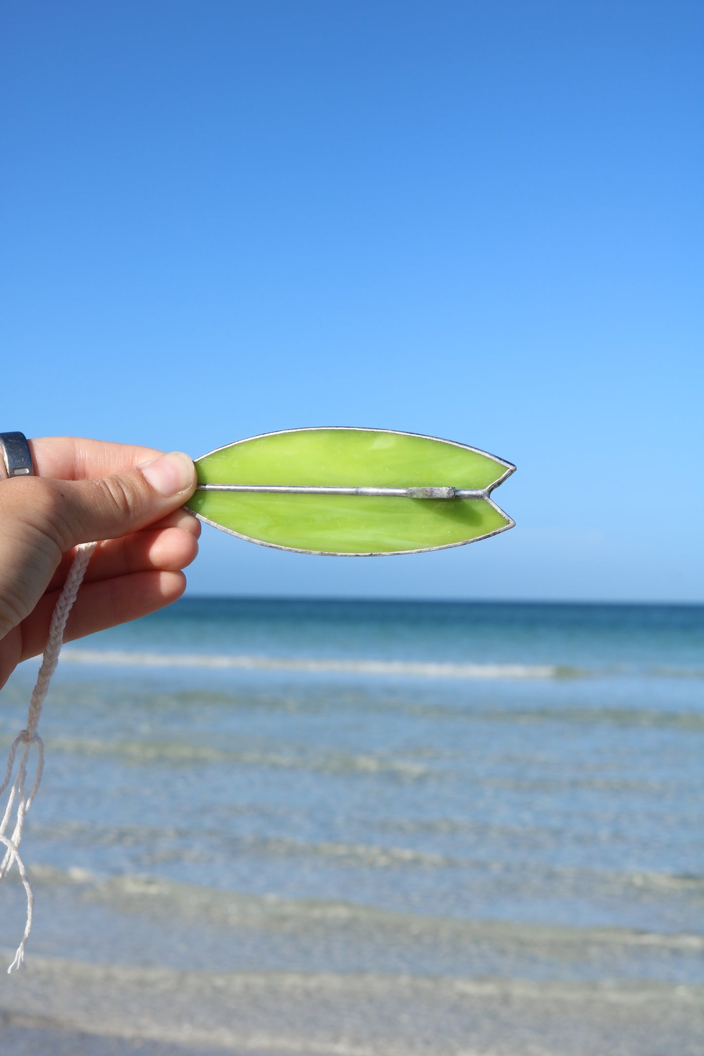 Matcha Green Stained Glass Surfboard