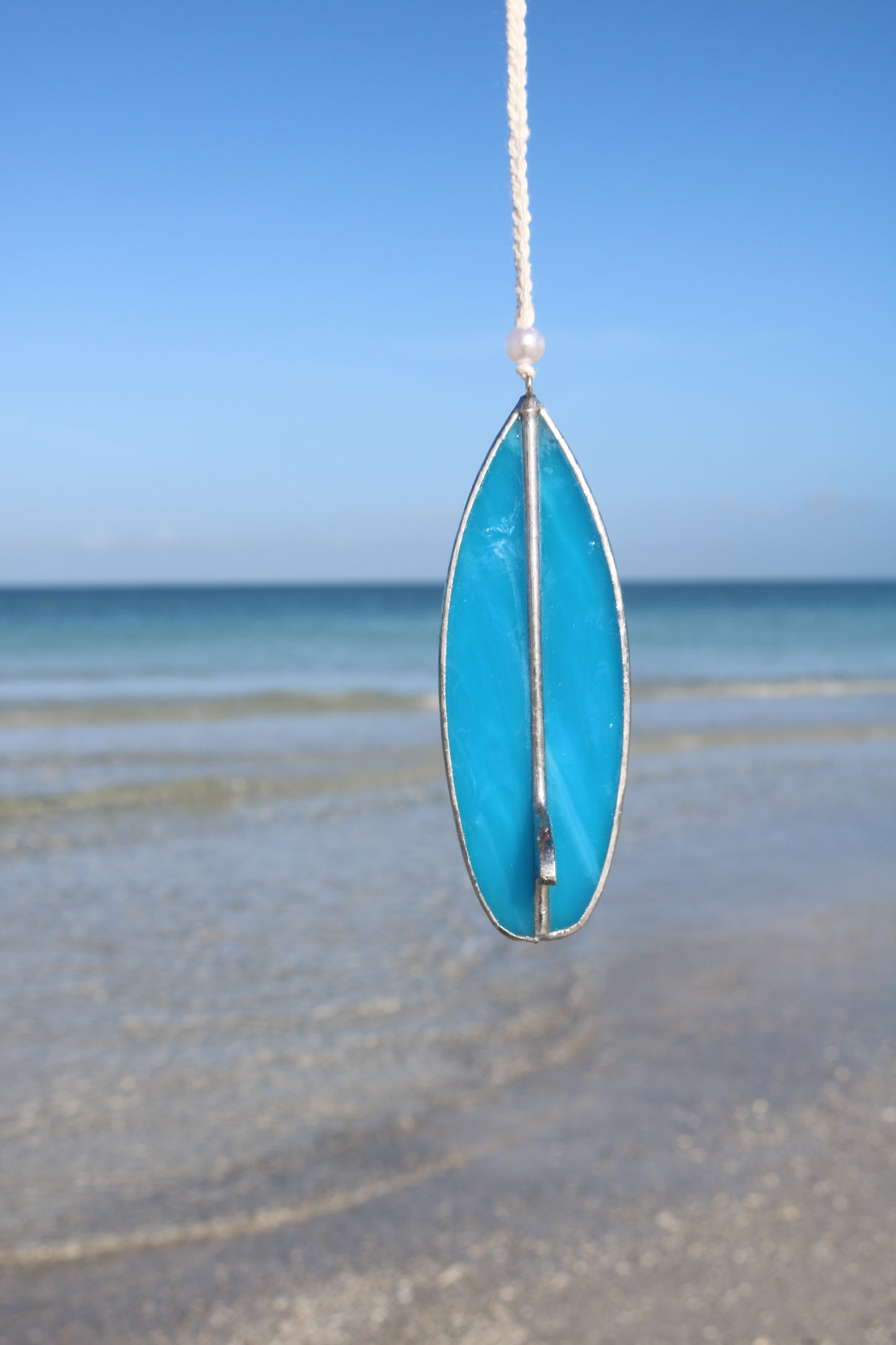 Blue Lagoon Stained Glass Surfboard