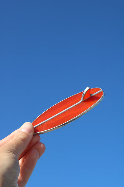Sunset Red Stained Glass Surfboard