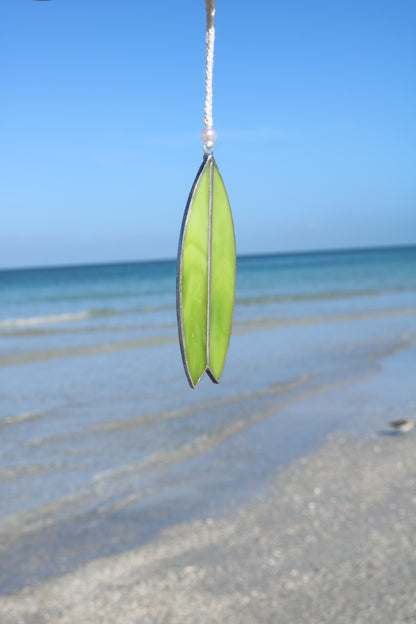 Matcha Green Stained Glass Surfboard