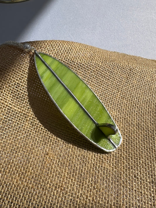 Matcha Green Stained Glass Surfboard