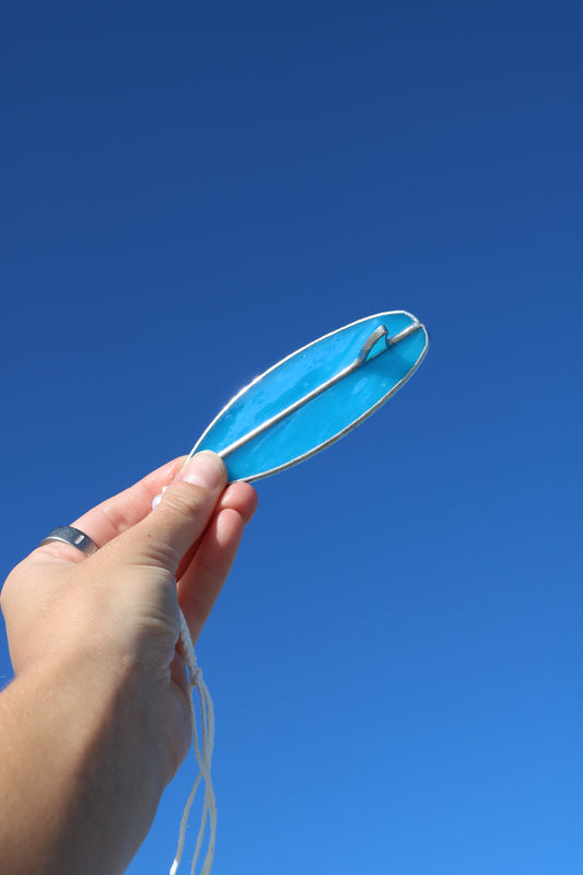 Blue Lagoon Stained Glass Surfboard