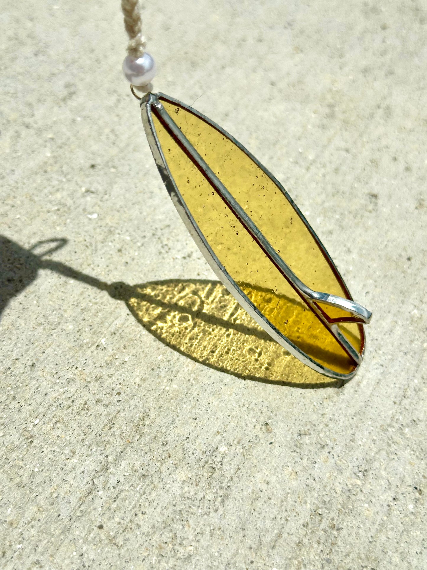 Amber Stained Glass Surfboard