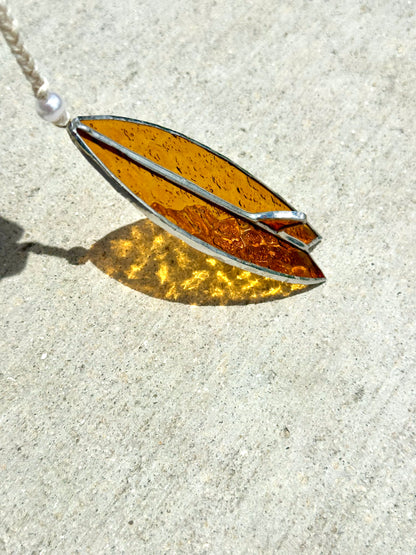 Honey Comb Stained Glass Surfboard