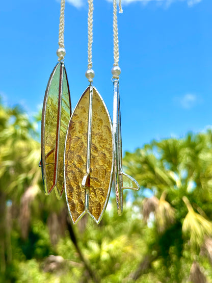 Honey Comb Stained Glass Surfboard