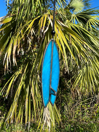 Blue Lagoon Stained Glass Surfboard