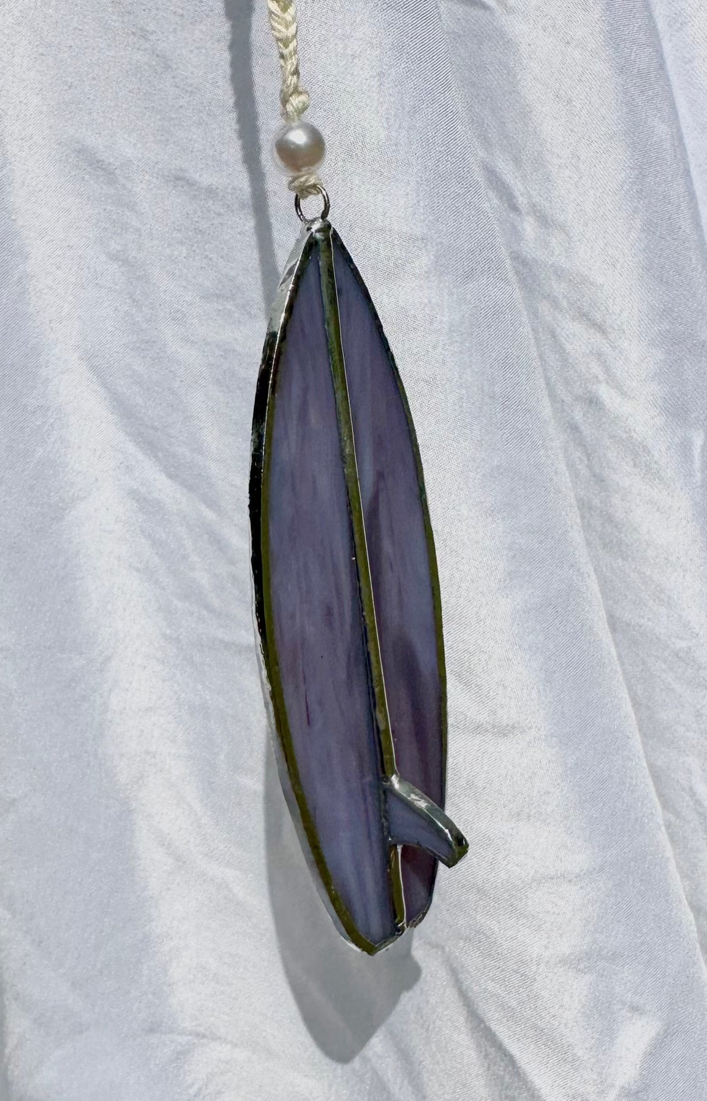 Jellyfish Purple Stained Glass Surfboard
