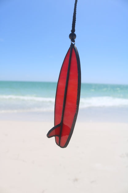Sunset Red Stained Glass Surfboard